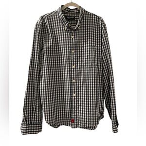 Abercrombie & Fitch Men’s Long Sleeve Button Down Navy/White Plaid Size XL